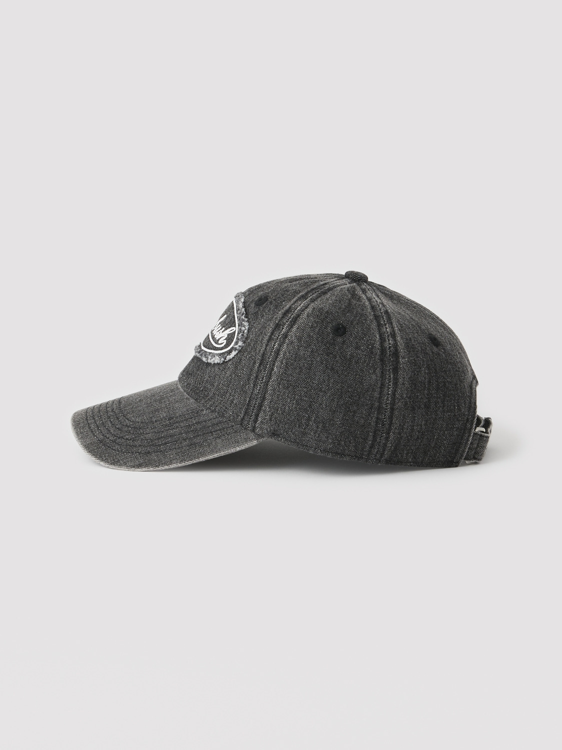 CURSIVE LOGO DENIM CAP 詳細画像 Black 3